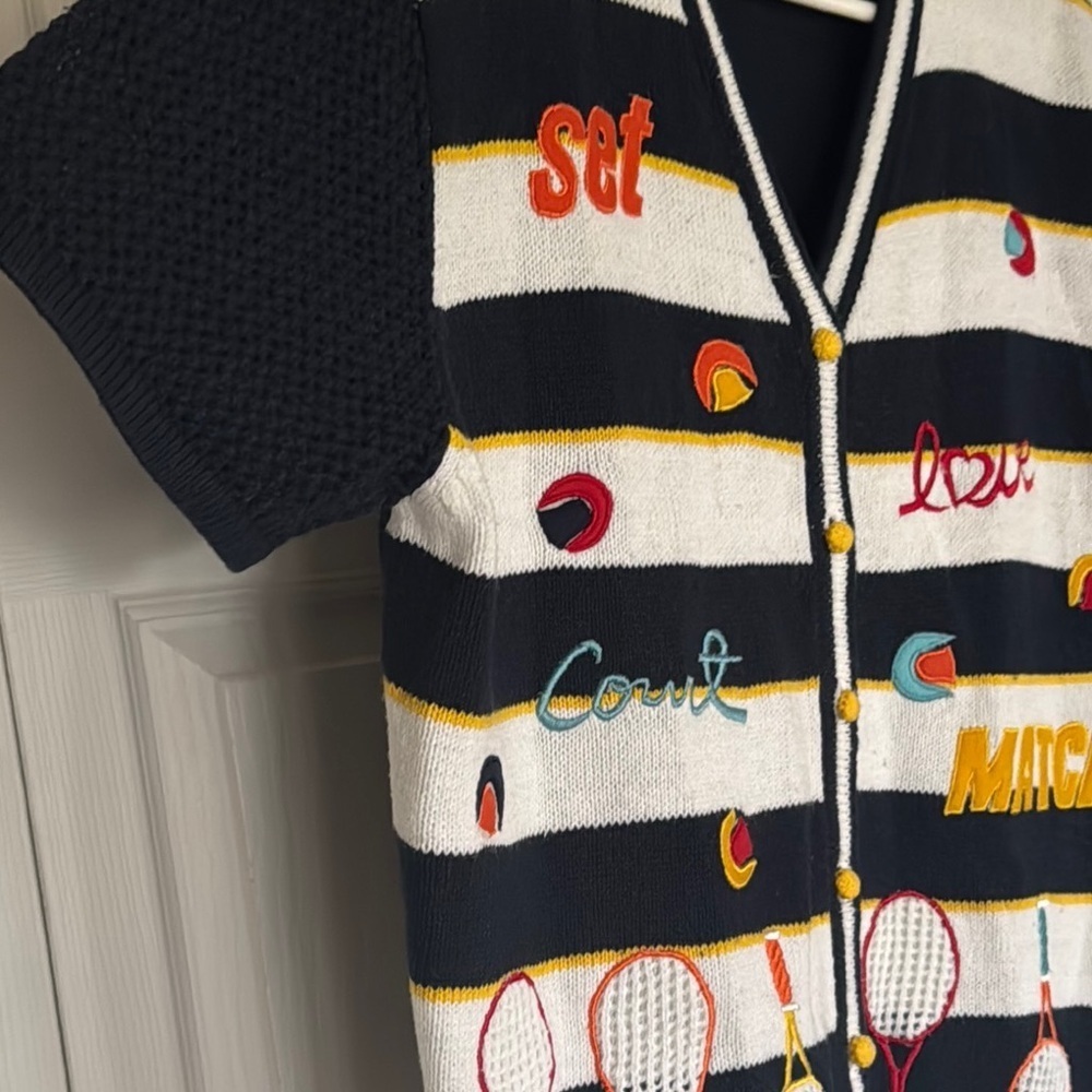 Designer Studio Origonals   Tennis Themed Cardigan - Picture 6 of 9